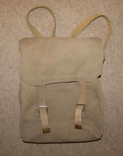 Wwii british canvas haversack - wwii,